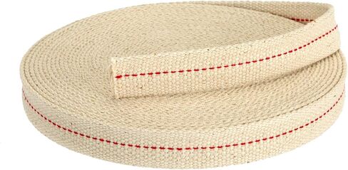 فتيل مصباح زيت من القطن بنسبة 100% بطول 33 قدم من يوباي، فتيل فوانيس زيتية بديلة 3/4 بوصة لزيت البارافين أو الفوانيس القائمة على الكيروسين مع غرزة حمراء أصلية in Kuwait