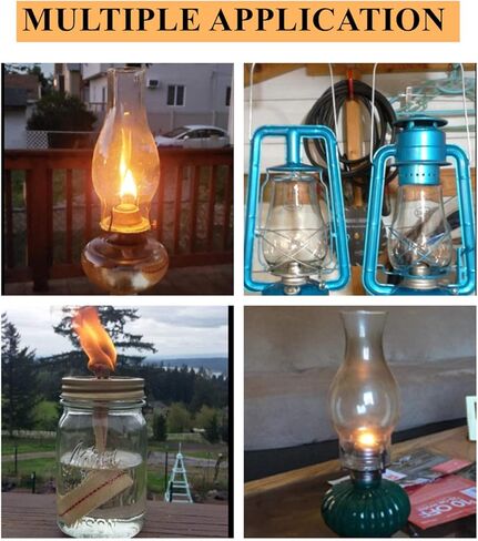 فتيل مصباح زيت من القطن بنسبة 100% بطول 33 قدم من يوباي، فتيل فوانيس زيتية بديلة 3/4 بوصة لزيت البارافين أو الفوانيس القائمة على الكيروسين مع غرزة حمراء أصلية in Kuwait