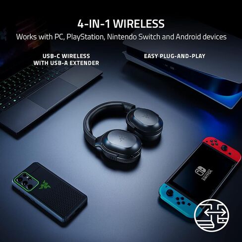Razer Barracuda X Wireless Multi-Platform Gaming and Mobile Headset: 250g Ergonomic Design (Renewed) in Saudi Arabia