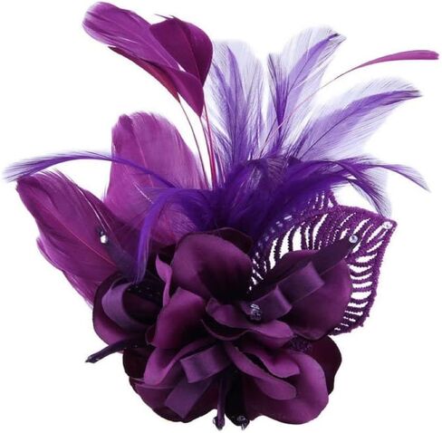 Fascinator Hat for Women Flower Mesh Feathers Hair Clip Tea Party Wedding Cocktail 20s Flapper Headpiece in Saudi Arabia