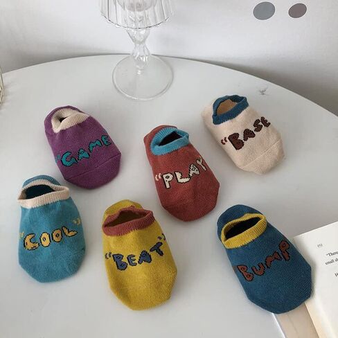 Toddler Baby Boys Girls No Show Socks Cotton Anti Slip with Grip Botttom Low Cut Invisable Slipper Socks in Kuwait