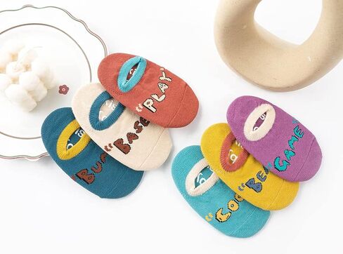 Toddler Baby Boys Girls No Show Socks Cotton Anti Slip with Grip Botttom Low Cut Invisable Slipper Socks in Kuwait