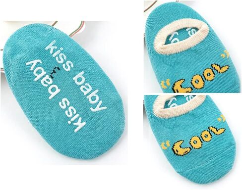 Toddler Baby Boys Girls No Show Socks Cotton Anti Slip with Grip Botttom Low Cut Invisable Slipper Socks in Kuwait