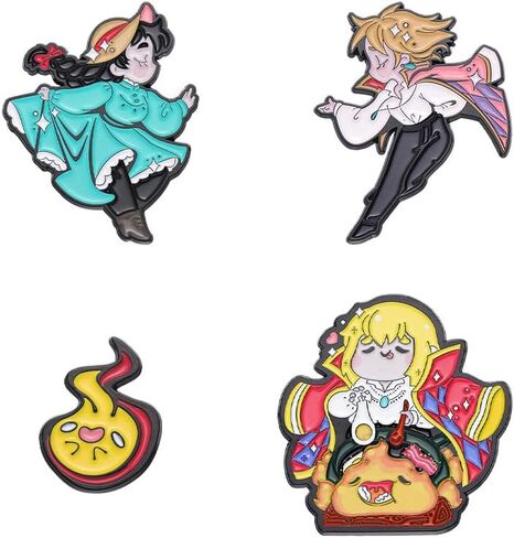 Howls Moving Castle Pins Anime Howl's Cosplay Enamel Pin Gift for Bag Backpacks for Accessory 4pcs in Kuwait