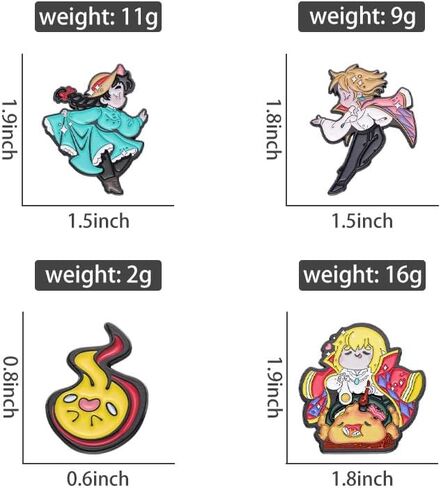 Howls Moving Castle Pins Anime Howl's Cosplay Enamel Pin Gift for Bag Backpacks for Accessory 4pcs in Kuwait