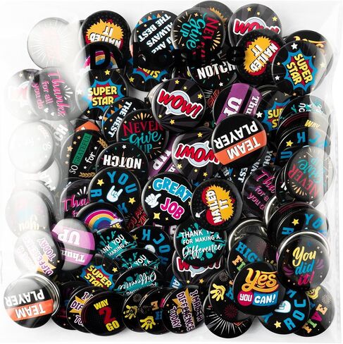 Reward Button Pins - Inspirational Recognition Round Badge Bulk Positive Motivation Incentive Pinback for Employee Workers Appreciation Student Kids School Office Supplies Party Favors in Saudi Arabia