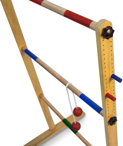 لعبة كرة سلم خشبية مزدوجة من Ladder Toss مع لمسة نهائية من الخشب وحقيبة حمل متينة من النايلون in Kuwait