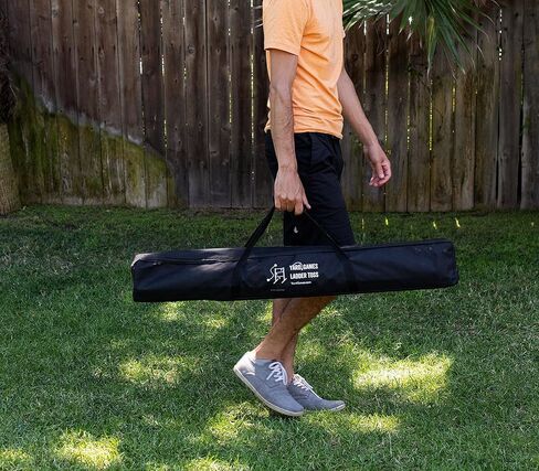 لعبة كرة سلم خشبية مزدوجة من Ladder Toss مع لمسة نهائية من الخشب وحقيبة حمل متينة من النايلون in Kuwait