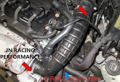 مشابك خرطوم معززة من السيليكون متوافقة مع مدخل Mini Cooper S 1.6 R56 Turbo (برتقالي) in Kuwait