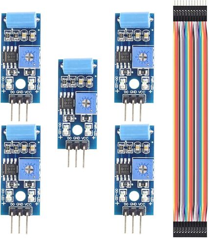 5PACK Vibration Sensor Module SW-420 Motion Alarm Switch Detector Electronic DIY Kit for Arduino with Dupont Cable in Saudi Arabia