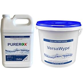 عبوة مناديل مبللة كبيرة مطهرة وقابلة لإعادة الملء - امسح وتزيل 99.99% من الفيروسات والبكتيريا والفطريات. درجة المستشفى. آمن للاستخدام في أي مكان في المدارس والمرافق الطبية والتجارية. صفر بقايا سامة. لا شطف. مناسبة لجميع الأسطح. in Kuwait