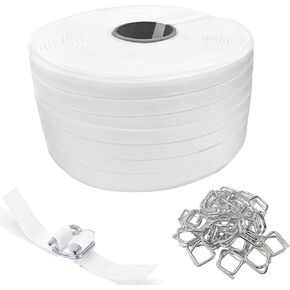 لفة ربط حبل منسوجة مقاس 3/4 بوصة × 330 بوصة مع 50 حزمة من أبازيم الأسلاك المعدنية، وحزام تغليف بولي شديد التحمل بقوة 2400 رطل، وحبل مجدول من البولي إيثيلين لشحن البليت والتجميع الصناعي in Kuwait