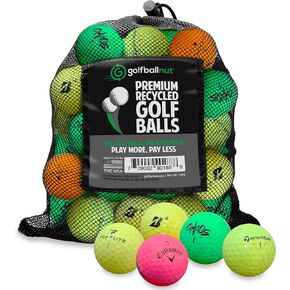 48 Used Golf Balls – Recycled Bulk Colored Mix for Practice & Play – Includes Mesh Bag – Budget-Friendly & Sustainable Golf Balls in Saudi Arabia