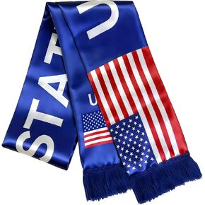 USA Soccer Fan Scarf - Double-Sided United States Supporter Scarf for 2026 International Soccer Matches & Game Day in Saudi Arabia