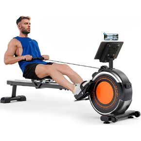 Dripex Rowing Machines for Home, Upgraded Rowing Machine Magnetic Rower, Max 360 LBS, 16 Levels of Workout Resistance, Dual Slide Rail, App Compatible, LCD Monitor, Row Machine for Gym Exercise in Kuwait