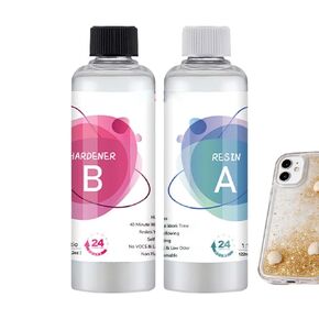 Clear Epoxy Resin,A250ml B250ml High Adhesives No-Bubble Glue,DIY Accessories Epoxy Resin - for Adults Men Women Beginner Home Art Casting DIY in Kuwait