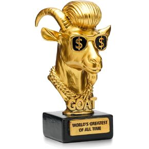 Goat Trophy Awards - Resin Fantasy Football Trophy - Football Trophy Awards and Trophies - Funny Greatest of All Time Trophy for Champion, Office MVP Gifts, Winner & Gag Gifts in Saudi Arabia