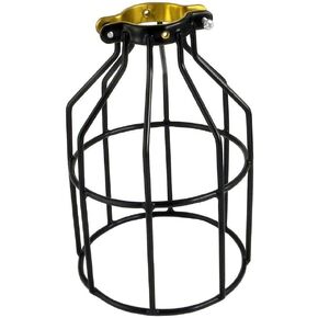 4 قطع من قفص حماية المصباح المعدني ذو الطراز الصناعي العتيق لأضواء القلادة وحوامل المصابيح العتيقة باللون الأسود (4) in Kuwait