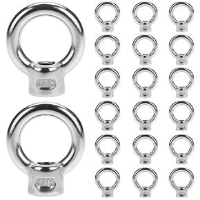 QWORK Lifting Eye Nut, 20 Pack, 3/8" UNC Marine Grade Stainless Steel 316 in Kuwait