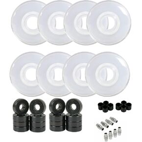 عجلات الهوكي Rink Rat Roller Ghost 76mm XXX Grip أبيض/شفاف مع محامل سيراميك هجينة in Kuwait