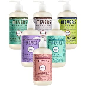 Mrs. MEYER'S CLEAN DAY Liquid Hand Soap 6 Scent Bundle, 1 Rose, 1 Mint, 1 Lilac, 1 Basil, 1 Lavender, 1 Lemon Verbena (Variety Pack) in Kuwait