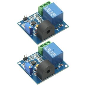 2PCS 5A Overcurrent Protection Relay Module AC Current Sensor Detection Board 12V Relay Current Transformer in Kuwait