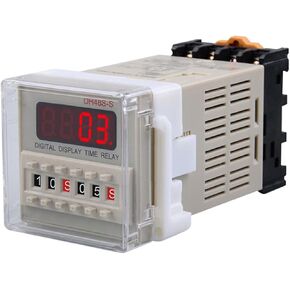 12 فولت 24 فولت 110 فولت 220 فولت متعدد الوظائف مؤقت رقمي على تأخير 8 دبابيس SPDT DH48S-S تكرار دورة 0.1S-99H (الحجم: 12 فولت تيار مستمر) in Kuwait
