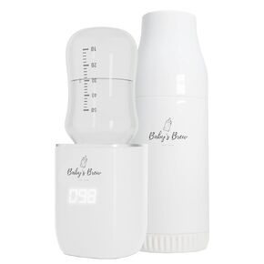 Baby's Brew Portable Bottle Warmer Pro-Milk Warmers for Breastmilk or Formula, Leak-Proof Design, Travel-Friendly, Cordless, Battery-Powered, 8-12 Hour Battery Life, Warmer Set in Kuwait
