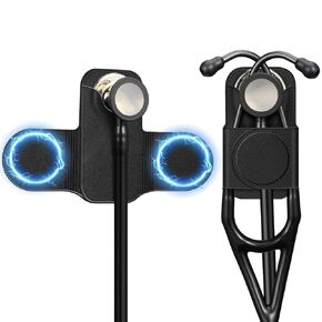 Stethoscope Holder Clip, Magnetic Premium PU Leather Stethoscope Hip Holder Lightweight Portable Holster for Physicians, Nurses, EMT, Medical Students, for 3M Littmann & Most Stethoscope, Black in Kuwait