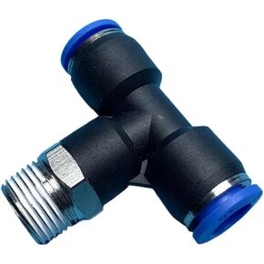 PB هوائي اقتران سريع NPT T-شكل تي شيرت خارجي N1/8 "N1/4" N3/8 "N1/2" PU خرطوم أنابيب هواء 4 6 8 10 12 مللي متر 8-N02 10-N02(PB6-N04(NPT1l2)) in Kuwait