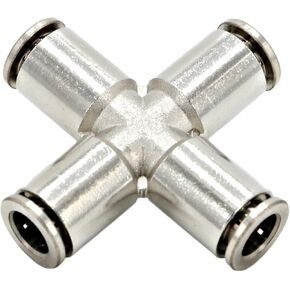 هوائي موصل سريع النحاس مطلي بالنيكل معدن النحاس 4-way 4 6 8 10 12 مللي متر خرطوم ضاغط الهواء موصل الضغط العالي (PZA-6) in Kuwait