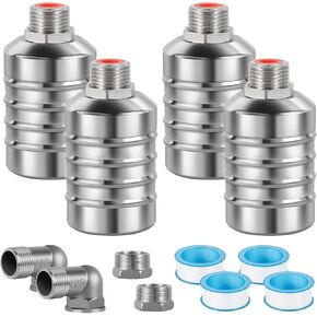 4 قطع 304 صمام تعويم مياه أوتوماتيكي من الفولاذ المقاوم للصدأ 1/2 بوصة و3/4 بوصة أنواع التوصيل التحكم الدقيق في مستوى المياه صمام التحكم في مستوى المياه صمام تعويم للحوض لأحواض خزان المياه وأحواض الماشية in Kuwait