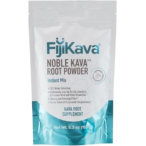 مسحوق الكافا الكافا الفوري من فيجي كافا 150 جرام - مسحوق جذر الكافا الفاخر مع محتوى كافالاكتون العالي - مساعد الاسترخاء الطبيعي للهدوء وتخفيف التوتر ودعم النوم - سهل الخلط in Kuwait