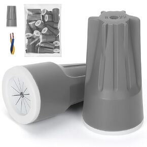 50PCS Waterproof Wire Connectors Grey 22-10AWG, IP68 Waterproof Wire Nuts for Landscape Lighting, Heavy-Duty Waterproof Electrical Connectors for Irrigation, Wet and Dusty in Kuwait