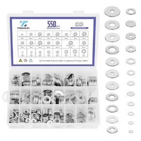 360 Pcs Copper Washers Assortment Kit – 10 Sizes Metric Copper Crush Washers M5 M6 M8 M10 M12 M14, Flat Sealing Washers for Oil Drain Plug, Automotive, Plumbing, Hydraulic, Fuel, High Temp Systems in Saudi Arabia