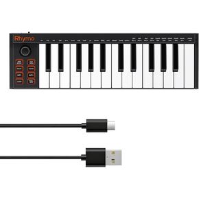Mini MIDI Keyboard, 25 Key MIDI Controller for Beginner with Velocity-Sensitive Mini Keys, Professional Beat Maker and Keytar for Keyboard Music Production in Kuwait