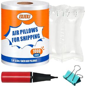 1000 وسادة هوائية للشحن مع مضخة، 3.54 بوصة × 7.87 بوصة مستلزمات شحن أكياس هوائية قابلة للنفخ، حشو صندوق بديل لتعبئة الفول السوداني شركة نقل صغيرة، نقل وتغليف الهدايا in Kuwait
