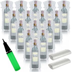 100PCS Wine Bottle Travel Protector Bags With Pump, Inflatable Wine Bags For Travel, Wine Shipping Sleeves Air Column Packaging Bubble Bag for Wine Transport, Airplane Travel, Bottle Shipping Packing in Saudi Arabia