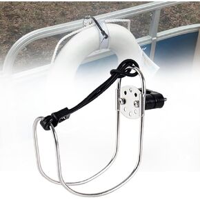 Marine Lifebuoy Bracket - Boat Safety Throw Rings Holder Mount, Stainless Steel Life Rings Horseshoe Hanger for Yacht, Kayak, Fishing, 1 Pcs in Kuwait