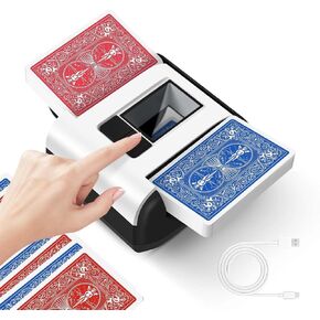 ماكينة خلط البطاقات الأوتوماتيكية، ماكينة خلط البطاقات الكهربائية القابلة لإعادة الشحن والمحمولة لمدة 1-2 طابق، مثالية للبوكر، UNO in Kuwait