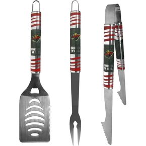 Siskiyou Sports NHL Minnesota Wild 3 قطع من أدوات الشواء Tailgater، مقاس واحد، ألوان الفريق in Kuwait