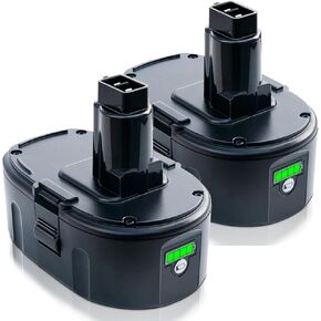 FSKE 2Pack 6.5Ah DC9096 18V Battery Replacement for Dewalt 18V Battery DC9096 DC9098 DC9099 DE9039 DE9095 DE9096 DE9098 DW9095 DW9096 DW9098 DE9503 DC9182 in Kuwait