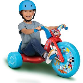 Mickey Mouse Ride-On 15" Fly Wheels Cruiser Tricycle Bike, Trike Has Built-in Light on Both Sides of Big Wheel, Ages 3-7, for Kids 41"-44" Tall - 70 lbs. Weight Limit in Kuwait