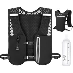 سترة الترطيب للجري، سترة جري بأشرطة صدر قابلة للتعديل للنساء والرجال مع قارورة ناعمة 500 مل، سترة للعدائين خفيفة الوزن للنساء للمشي لمسافات طويلة والجري وركوب الدراجات وسباق الماراثون in Kuwait