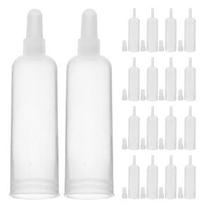 Garneck 40pcs Transparent Ampule Dispensing Tips Soft Precision Applicator Caps for Skincare Vials and Liquid Glue Bottles Flexible Fit for Comfortable Accurate in Lab and Clinical Use in Kuwait