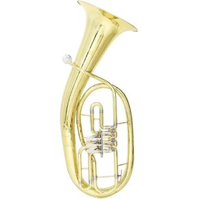 Bb Euphonium Upright Low Brass Instrument Premium Brass Body Top-Action Valve Layout with Carry Bag Gloves and Cleaning Wipes Accessory Set for Brass Band (Euphonium - Silver) in Kuwait