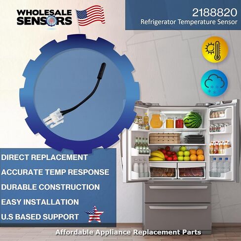 استبدال ويرلبول/كينمور 2188820 ثلاجة الثرمستور ضمان لمدة 24 شهرًا ودعم الولايات المتحدة الأمريكية in Saudi Arabia