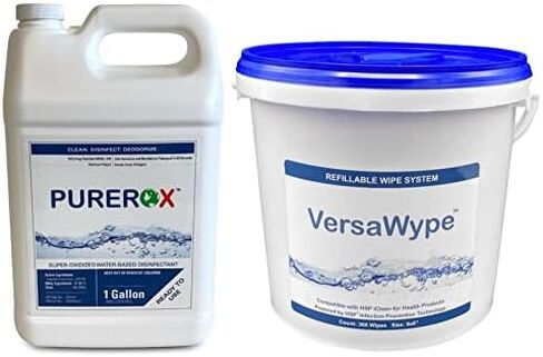 عبوة مناديل مبللة كبيرة مطهرة وقابلة لإعادة الملء - امسح وتزيل 99.99% من الفيروسات والبكتيريا والفطريات. درجة المستشفى. آمن للاستخدام في أي مكان في المدارس والمرافق الطبية والتجارية. صفر بقايا سامة. لا شطف. مناسبة لجميع الأسطح. in Kuwait