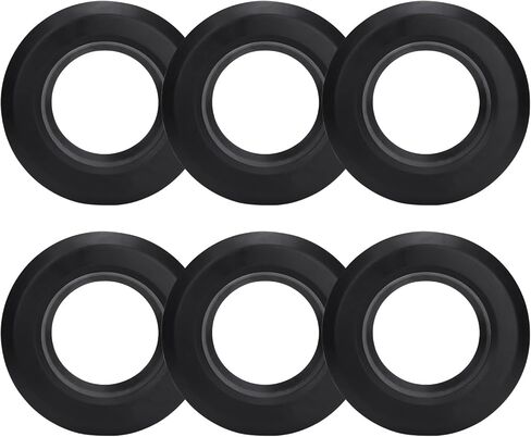 6-Pack 2" Flexible Tank Adapter, Black PVC Bulkhead Fitting, for Attaching 2-inch pipe to Curved Surfaces, Storage Drums, Schedule 50 Pipes, Liquid-Tight Seal in Saudi Arabia