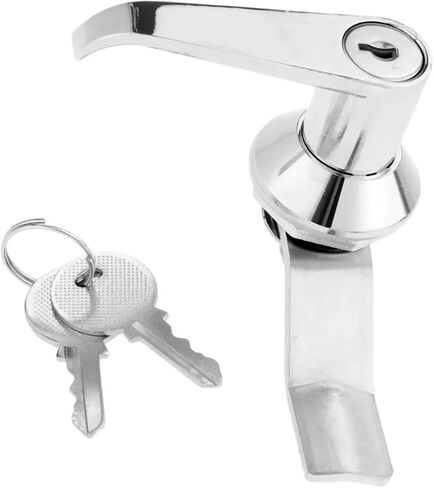 مقبض قفل مع 2 مفاتيح لوحة جبل كام 76 مللي متر سبائك الزنك خزانة باب صندوق البريد توزيع الطاقة خزانة صندوق خزانة لوحة 1 قطعة in Kuwait